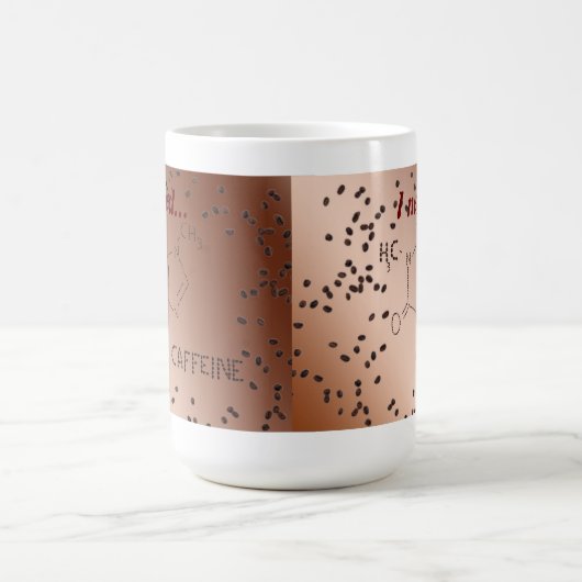 私はカフェインのマグを必要とします コーヒーマグカップ (中央)
