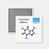 私はカフェイン磁石のボールとスティックを刻印した マグネット (正面/裏面)