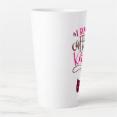 私はカフ走ェインとキスのラテマグカップ カフェラテマグ (正面)