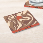 私はカプチーノカスタム スクエアペーパーコースター (アングル)