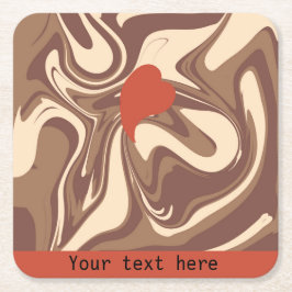 私はカプチーノカスタム スクエアペーパーコースター