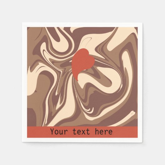 私はカプチーノカスタム スタンダードカクテルナプキン (正面)