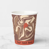 私はカプチーノカスタム 紙コップ (左)