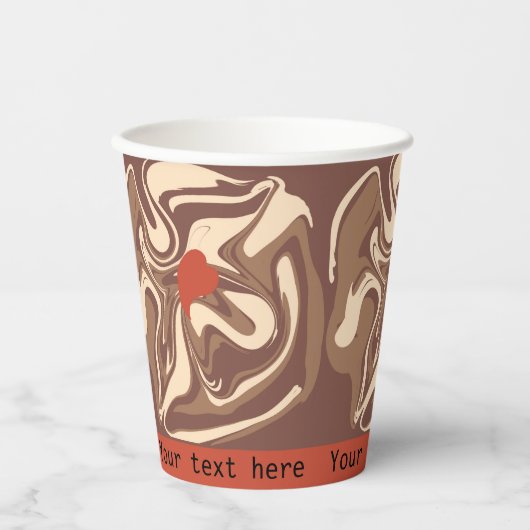 私はカプチーノカスタム 紙コップ (正面)