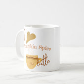 私はカボチャのスパイスを愛するラテ ユーモアのある コーヒーマグカップ (正面左)