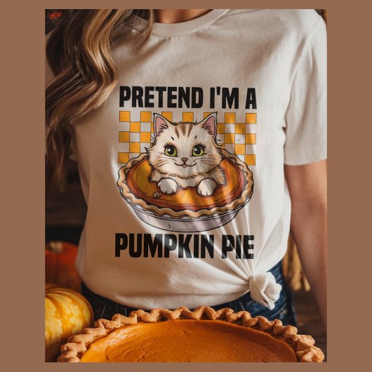 私はカボチャのパイ面白いハロウィーンのフリ Tシャツ