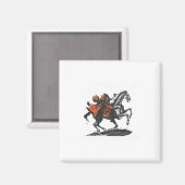 私はカボチャのマッチングカップルおもしろいハロであるフリ マグネット (正面/裏面)