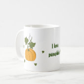 私はカボチャのミニマリストかわいいコーヒーMが大好き コーヒーマグカップ (正面左)