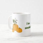 私はカボチャのミニマリストかわいいコーヒーMが大好き コーヒーマグカップ (正面左)
