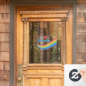 私はカマラカワイレインボーが大好き ウィンドウサイン (ホームデコレーション)