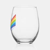 私はカマラカワイレインボーが大好き ステムなしワイングラス (左)