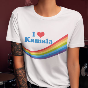 私はカマラカワイレインボーが大好き Tシャツ