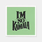 私はカマラブラットグリーンミーム スタンダードカクテルナプキン (正面)