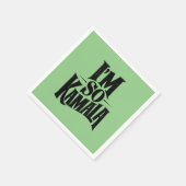 私はカマラブラットグリーンミーム スタンダードカクテルナプキン (角)