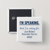 私はカマ話ラハリスバイデン氏2020年選挙 缶バッジ (正面&裏面)