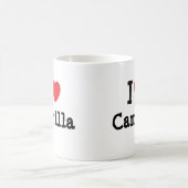 私はカミラのハートTシャツが大好きです コーヒーマグカップ (中央)