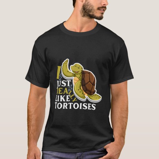 私はカメがとても好きです Tシャツ (正面)