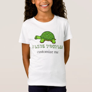 私はカメのかわいいカスタムを好みます Tシャツ