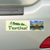 私はカメのためにブレーキがかかります! バンパーステッカー (車上)