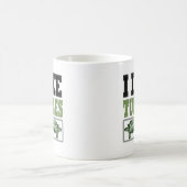 私はカメの大きい文字を好みます コーヒーマグカップ (中央)