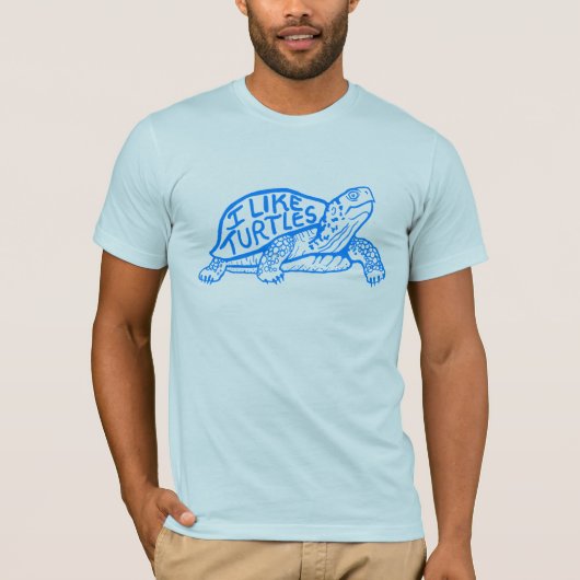 私はカメのTシャツを好みます Tシャツ (正面)