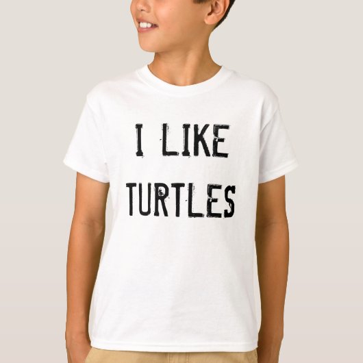 私はカメを好みます Tシャツ (正面)