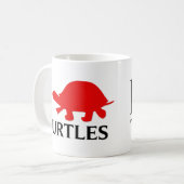 私はカメを愛します コーヒーマグカップ (正面左)