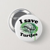 私はカメを救います 缶バッジ (正面&裏面)