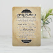 私はカメラの印刷の写真の家族会のゲームを調査します 招待状 (スタンド正面)