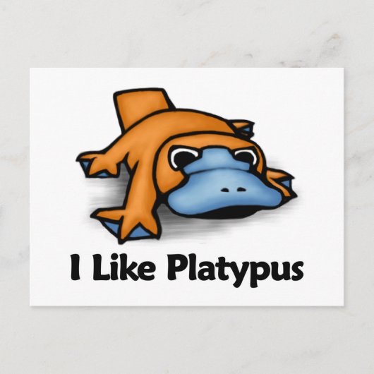 私はカモノハシが好き ポストカード (正面)