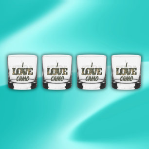 私はカモフラージグリーンブラウンが大好き ウイスキーグラス