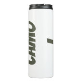 私はカモフラージグリーンブラウンが大好き | タンブラー (裏面)