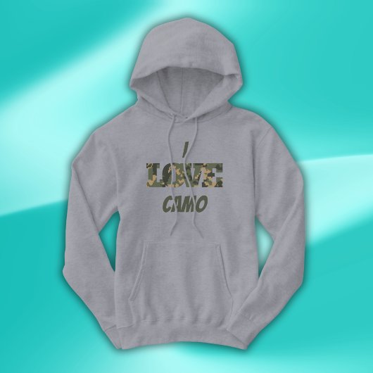 私はカモフラージグリーンブラウンが大好き | パーカ