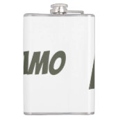 私はカモフラージグリーンブラウンが大好き | フラスク (裏面)