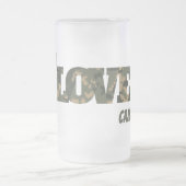 私はカモフラージグリーンブラウンが大好き | フロストグラスビールジョッキ (中央)