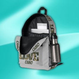 私はカモフラージグリーンブラウンが大好き | プリントバックパック