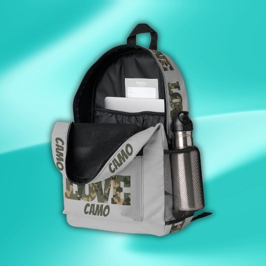 私はカモフラージグリーンブラウンが大好き | プリントバックパック