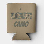 私はカモフラージグリーンブラウンが大好き | 缶クーラー (正面)