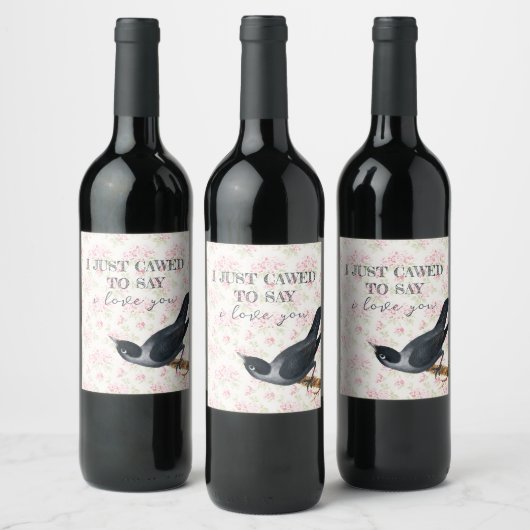 私はカラス・バレンタインを愛していると言うことを許可した ワインラベル (ボトル)