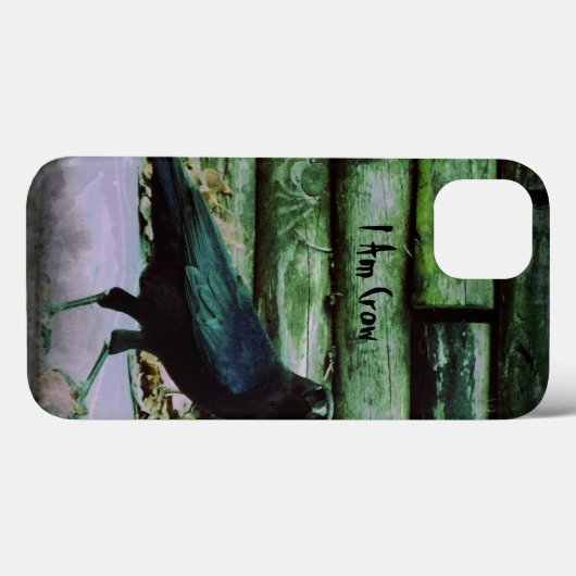 私はカラス – 緑のiPadケース Case-Mate iPhoneケース (裏面 (横))