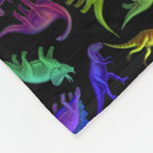 私はカラフルな恐竜のフリースブランケットを愛します フリースブランケット (角)