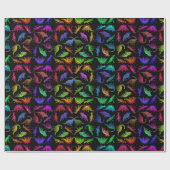 私はカラフルな恐竜の包装紙を愛します ラッピングペーパー (フラット)