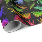 私はカラフルな恐竜の包装紙を愛します ラッピングペーパー (ロールコーナー)