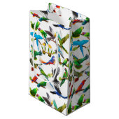 私はカラフルのオウムのギフトバッグを愛します スモールペーパーバッグ (正面アングル)