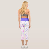 私はカラフルドットで白いドーナツのためにそれを行う カプリレギンス (裏面)