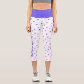 私はカラフルドットで白いドーナツのためにそれを行う カプリレギンス (正面)