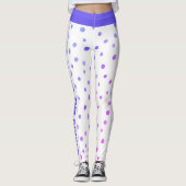 私はカラフルドットで白いドーナツのためにそれを行う レギンス (正面)