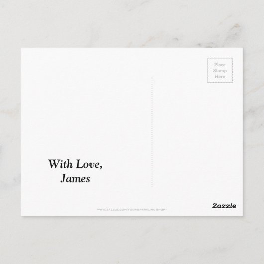 私はカラフルLGBTレインボー旗のハートが大好き ポストカード (裏面)