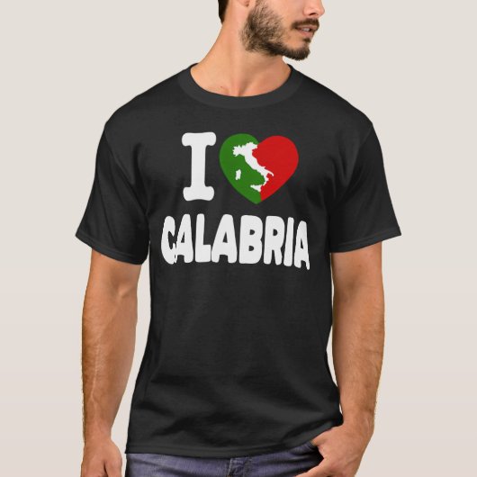 私はカラブリアが大好き(I Heart Calabria) Tシャツ (正面)
