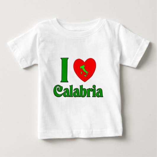 私はカラブリアイタリアを愛します ベビーTシャツ (正面)